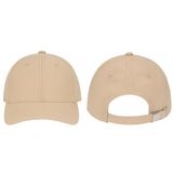 Perlotus Unisex Spor Kep Şapka Mikro Polyester Kumaş 6 Parça Ayarlanabilir Metal Tokalı Krem