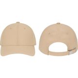 Perlotus Unisex Spor Kep Şapka Mikro Polyester Kumaş 6 Parça Ayarlanabilir Metal Tokalı - Standart - Krem