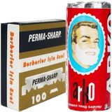 Perma Sharp Berber Jileti 100'lü Paket, Arko 75g Tıraş Sabunu Seti