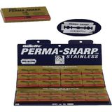 Perma-Sharp Permasharp Stainless Paslanmaz Çelik Yaprak Tam Jilet Tıraş Bıçağı 100'LÜ 20 x 5 cm