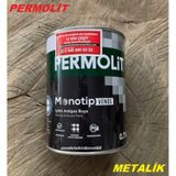 Permo Metalik Antrasit Gri Çelik Kapı Boyası Metal Ferforje Boyası 1kg