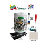 Permolit Pop And Rolls 4 Parçalı Set (1Lt - Boya Tavası- Stella İpek Fırça - Kadife Rulo),Çakıl Taşı