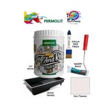 Permolit Pop And Rolls 4 Parçalı Set (1Lt - Boya Tavası- Stella İpek Fırça - Kadife Rulo),İnci Tanesi