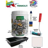 Permolit Pop And Rolls Boya 4 Parçalı Set ( 1lt Boya - Boya Tavası- Stella Ipek Fırça - Kadife Rulo ) - İnci Tanesi