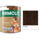 Permolit Sentetik Vernikli Ahşap Koruyucu Boya SİYAH 0.75 Lt.