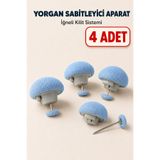 Pernem 4 Adet Kumaş Sabitleme Düğmesi İğneli Yorgan Tutucu Kilitli Nevresim Klipsi Kaydırmaz Pratik Aksesuar