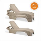 Peronline Brezza Royal Rattan Bahçe Havuz Şezlong Cappuccino 2 Adet