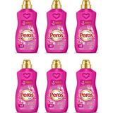 Peros Konsantre Yumuşatıcı Kiraz Çiçeği Pembe Şakayık 1440 ml x 6 Lı Süper Avantaj Paketi - 1,44 lt