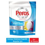 Peros Pratik Matik Çamaşır Deterjanı Kapsülü - Tableti 156 Adet Beyazlar (6PK*26)