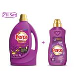 Peros Renk Uzmanı Renkliler İçin Sıvı Çamaşır Deterjanı 3 L +Peros Soft Lavanta Bahçesi & Begonvil Çamaşır Yumuşatıcısı 1440 Ml-2'Li Set