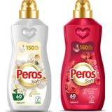Peros Soft 1440 ml Inci Çiçeği & Kaşmir ve Amber & Sandal Ağacı 2 Li Set - 1,44 lt