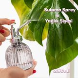 Perotti 15731 Gri Vintage Cam Bitki Sulama Şişesi Oda Kokusu Dağıtıcı Çok Amaçlı Sprey Şişe 250 ml