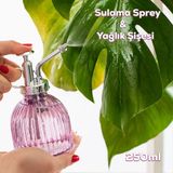Perotti 15731 Mor Vintage Cam Bitki Sulama Şişesi Oda Kokusu Dağıtıcı Çok Amaçlı Sprey Şişe 250 ml