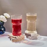 Perotti 15886 400 ml Stripe Şeffaf 2'li Bardak
