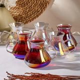 Perotti 16014 Ehl-i Keyf Luster 6'lı 200 Ml Çay Bardağı Seti Şeffaf