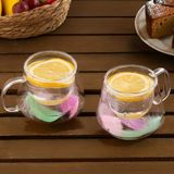 Perotti 16798 Double Feather Çift Cidarlı Kupa 2 Adet 200 ml - Açık Mavi - Açık Pembe - 250 ml