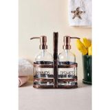 Perotti 18052 Rame Metal Standlı 2Li Sıvı Sabunluk 500Ml