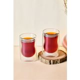 Perotti 2'li Isıya Dayanıklı Çift Cidarlı Cam Çay Bardağı 140 ml