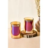 Perotti Amber 2'li Isıya Dayanıklı Çift Cidarlı Cam Çay Bardağı 140 ml