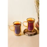 Perotti Amber 2'li Isıya Dayanıklı Çift Cidarlı Kulplu Cam Çay Bardağı 150 ml