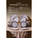 Perotti Blackyard Bone 54 Parça 12 Kişilik Yemek Takımı