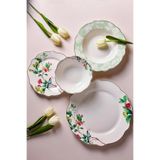 Perotti Bridy Bone 6 Kişilik 24 Parça Porselen Yemek Takımı, Desenli, Beyaz