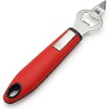 Perotti Çok Amaçlı Paslanmaz Çelik Kavanoz Açacağı | Şişe Açacağı | Konserve Kapağı Açıcı | Ergonomik Saplı Mutfak Yardımcısı - Kırmızı - Siyah