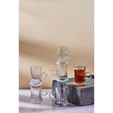 Perotti Giancarlo Kulplıu Çay Bardağı - 6 Lı Çay Bardak Şeffaf