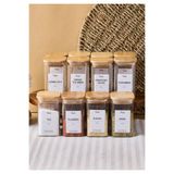 Perotti Gildo 12'Li Bambu Kapak Borosilikat Cam Baharatlık 250Ml 10X6cm 16530