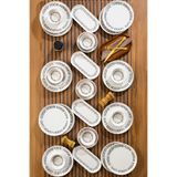 Perotti Good 28 Parça 12 Kişilik Stackable Kahvaltı Takımı Sosluklu Kahvaltılık Sunum Seti Tabağı
