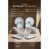 Perotti Japan Garden Bone 54 Parça 12 Kişilik Yemek Takımı