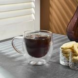 Perotti Lineo Çift Cidarlı Kupa 250 ml - Şeffaf