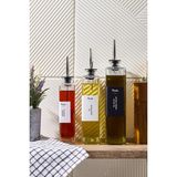 Perotti Molivet 3'lü (350-500-750 Ml) Silver Kapak Cam Yağdanlık-Sosluk-Sirkelik