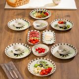 Perotti Olives 14 Parça Seramik 6 Kişilik Kahvaltı Takımı Çok Renkli