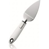 Perotti Paslanmaz Çelik Pasta Servis Spatulası | Tırtıklı Pasta Küreği | Kek, Börek, Pizza ve Tart Servis Aparatı | Ergonomik Saplı - Beyaz - Siyah