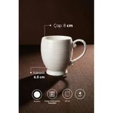 Perotti Pure Line 4Lü Saf Beyaz Porselen Kupa Seti 230 Ml