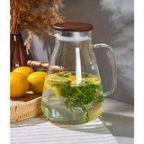 Perotti Savio Wood Cam Sürahi 2200 ml - Şeffaf - 2,2 lt