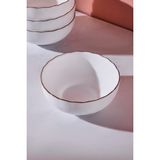 Perotti Waves Opal Yaldızlı Çorba Kasesi 11,5 cm - Beyaz