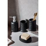 Perotti WELL BATH Mat Siyah Stoneware 4 Parça Banyo Seti