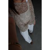 Perry Boutique Kadın Payet İşlemeli File Bluz