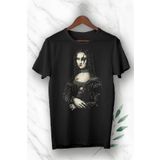 perseusshopping Art Heavy Metal Mona Lisa Baskılı Siyah Unısex Tişört GNC 74