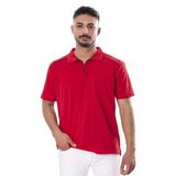 Persmont LT03Y Kırmızı Fermuarlı Biyeli Lakost Tshirt