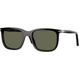 Persol 3357 95/58 56 Erkek Güneş Gözlüğü Siyah Polarize Cam ve Mat Kemik Çerçeve ile Şık Tasarım