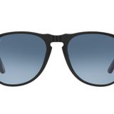 Persol Erkek güneş gözlüğü, Siyah/Mavi Gölgeli, 55