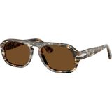 Persol PO3369S Kahverengi Unisex Güneş Gözlüğü - Siyah - Kahverengi - 54