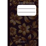 PERSONAL SCHOOL NOTEBOOK WITH LOVELY DARK GOLDEN FLOWER COVER FOR YOUR SCHOOL NOTES AND HOMEWORK OR STUDIES: For Teens and Adults.