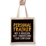 Personal Trainer Magician Bodybuilding Fitness Instructor Bez Çanta Uzun Saplı - Açık Bej - 40 X 40