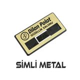PERSONEL YAKA KARTI SİMLİ METAL FİRMAYA ÖZEL BASKILI 5 ADET MIKNATISLI