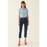 Perspective Romets Regular Fit Bilek Boy Orta Bel Lacivert Renk Kadın Denim Pantolon