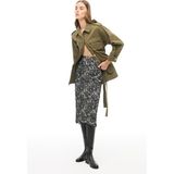 Perspective Siyah Slim Fit Midi Etek - 40